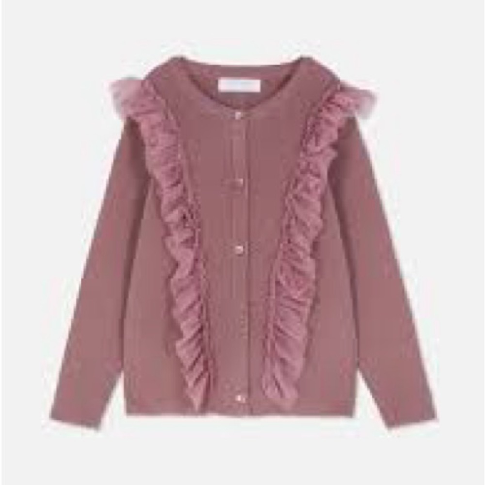 Primark Toddler Girls Ruffled Cardigan Sweater, 18-24 months